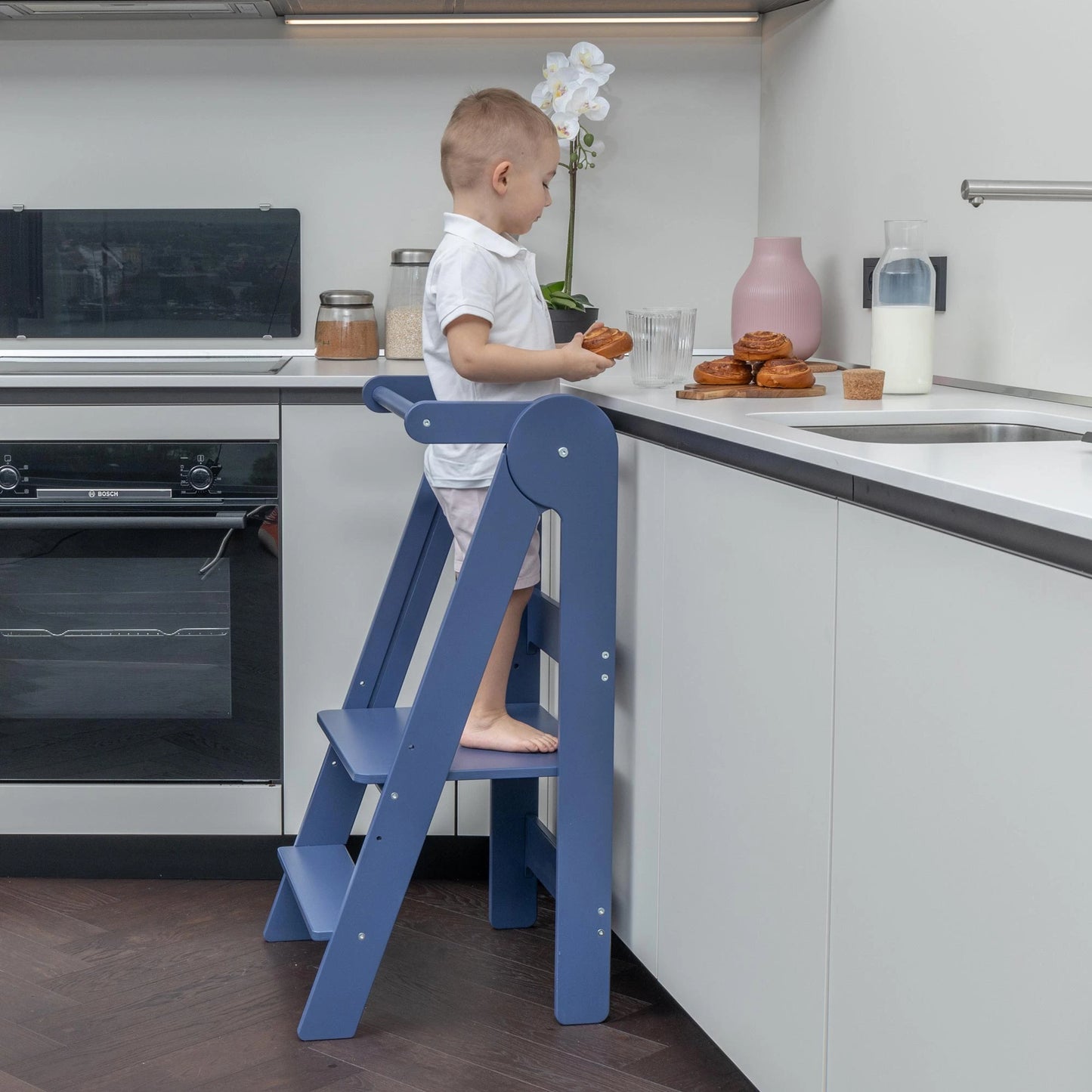 Foldable Learning Tower, Helper Kitchen Tower Stool For Kids – ToyBox