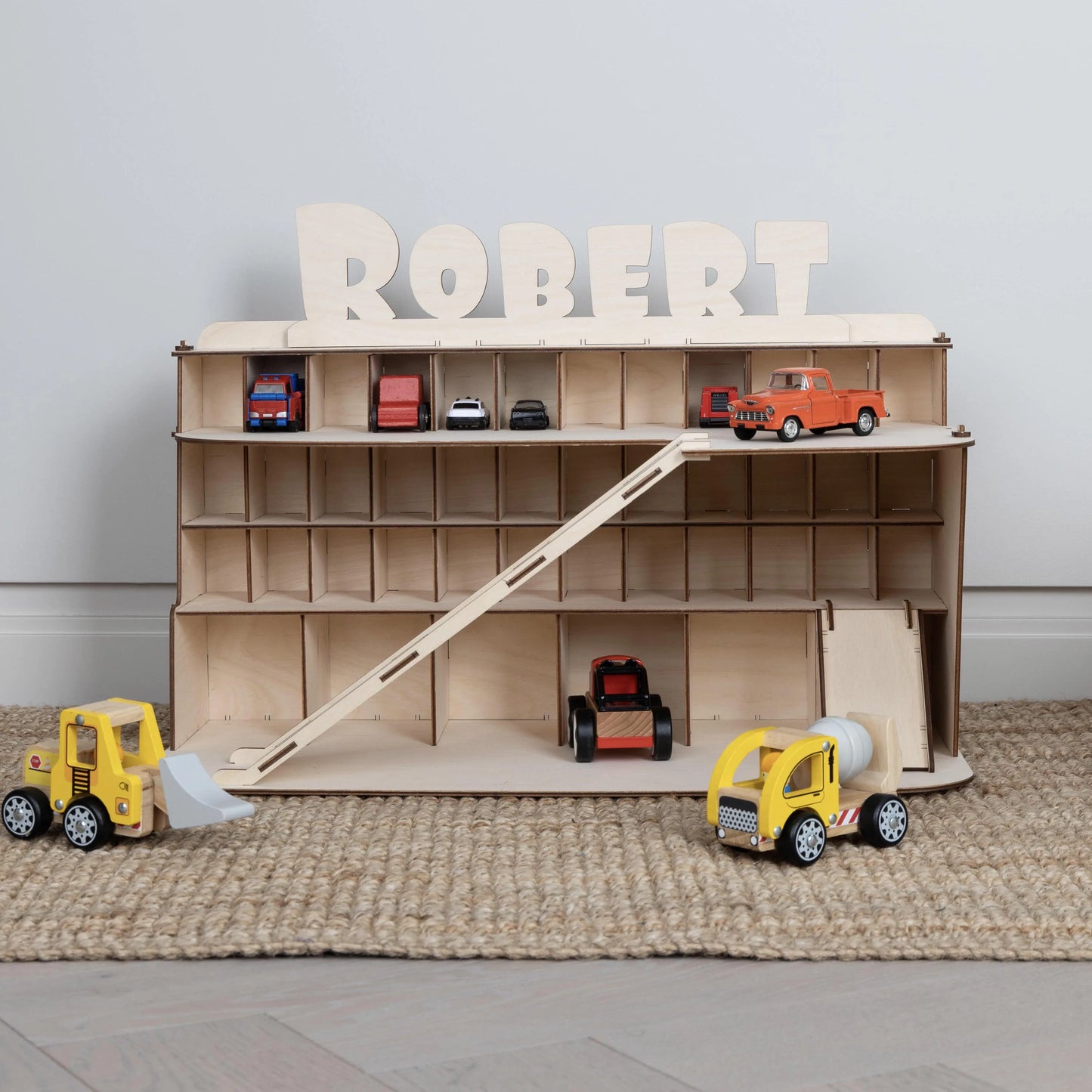 Personalised wooden toy deals garage