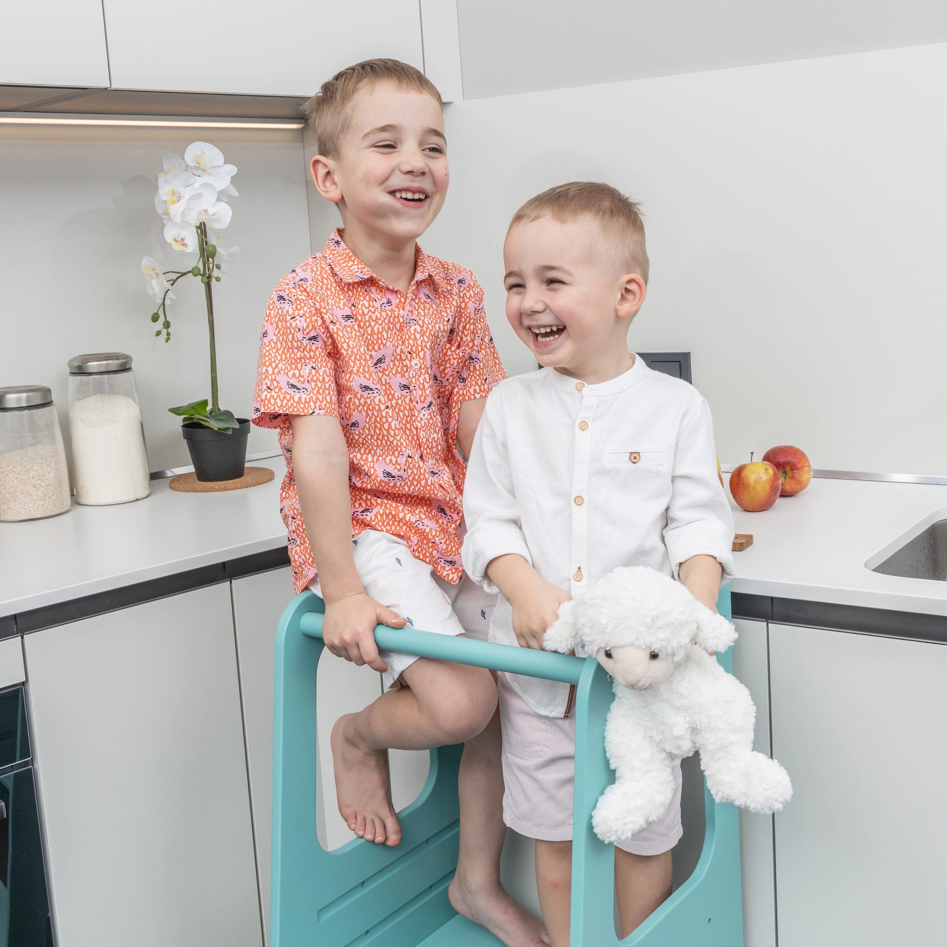 Adjustable Learning Tower Kitchen Helper Tower Stool For Kids ToyBox